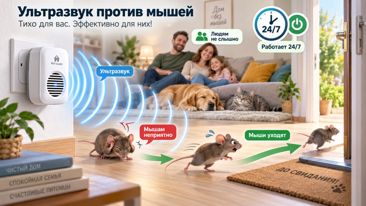 Как работают ультразвуковые отпугиватели от мышей